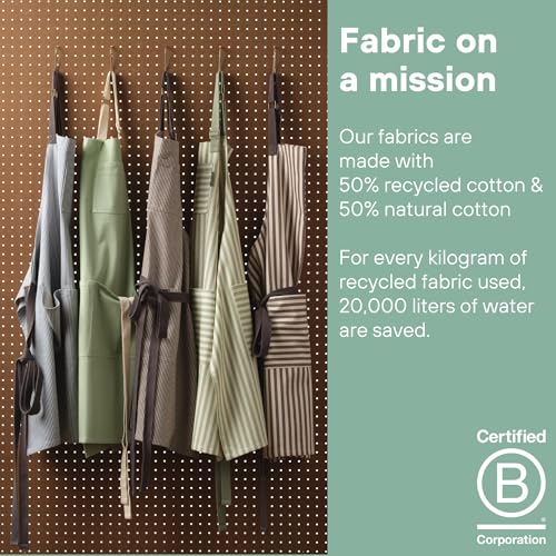 Chef Aprons for Women with Pockets, Adjustable Bib Aprons for Cooking - color: Sage Green