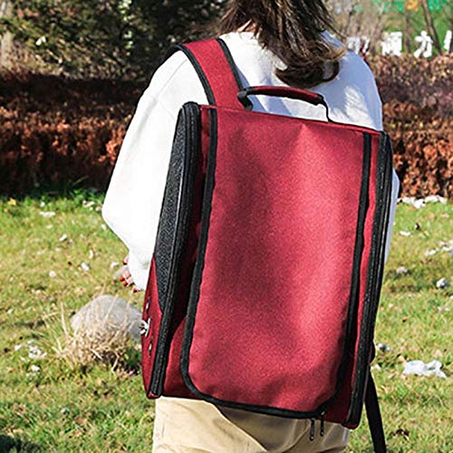 Bird Carriers Pet Parrot Backpack Bird Travel Carrier Outerdoor Breathable Hiking 1Pcs Red