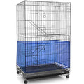 Shappy Large Bird Cage Seed Catcher,Bird Cage Cover Net Skirt Guard,Adjustable Soft Airy Mesh Net for Parrot Parakeet Macaw(118 x 15 Inch/ 300 x 37 cm,Blue) - color: Blue, size: 118 x 15 Inch/ 300 x 37 cm