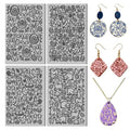 CHGCRAFT 4 Sheets Easter Bunny Clay Texture Mat Easter Basket Pattern Polymer Clay Texture Sheets DIY Tools for Pottery Earring Jewelry Making Stamp Engraving Machines, 3.9x2.6inch - style: Bunny and Basket