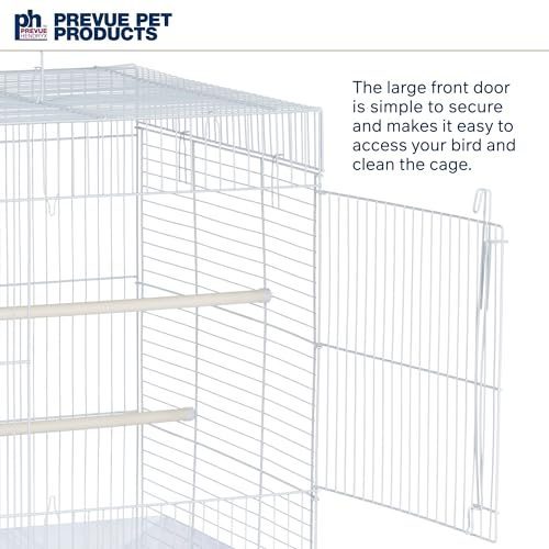 Prevue Hendryx SP850W/W Clean Life Cockatiel Cage, White,1/2" - color: White