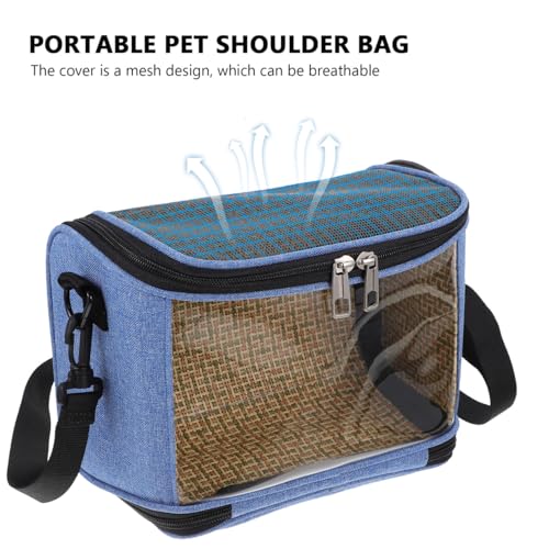 Transparent Capacity Parrot Carrier Bag with Adjustable Crossbody Strap Scratch-Resistant and Breathable Mesh Top for Comfortable Bird Travel and Outdoor Use