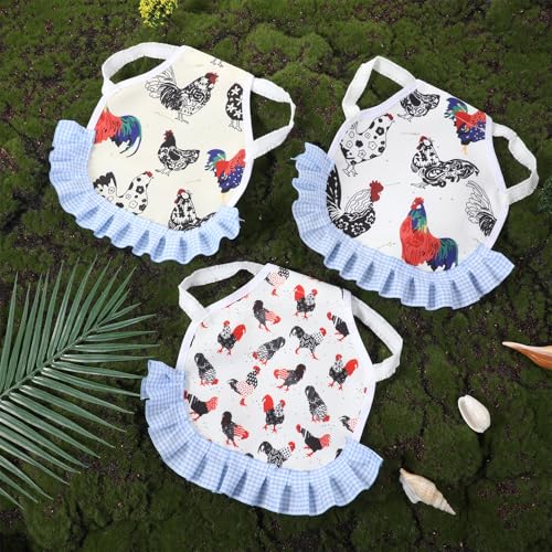 3 Pcs Hens Chicken Saddle Chicken Aprons with Elastic Straps | Poultry Hen Feather Protection Vest Jacket