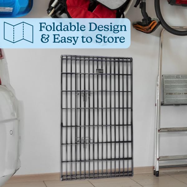 Dog Playpen - Foldable Metal Exercise Puppy Play Pen with Eight 24x42in Extra-Tall Panels and Gate - Indoor/Outdoor Dog Fence with Fabric Bottom for Dogs, Cats or Small Animals by PETMAKER (Black) - size: 24" x 42"