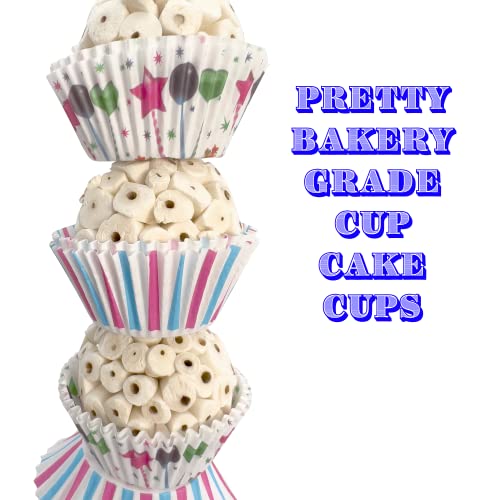 1567 Triple Tutu Chew - Handcrafted Sola Wood Bird Toy, Lightweight, Bakery Grade Cup Cake Cups, Shreddable sola Wood Ball, Ringing Bell on Bottom, Easy for Small to med Size pet Birds to Play with - size: Triple Tutu