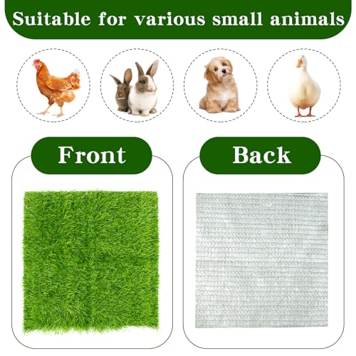 Chicken Nesting Pads Set 12×12"-Washable Artificial Grass Nesting Pads-for Chicken Coopsfor Chicken Coop and Pet Garden Lawn Indoor Outdoor (10 Pack)