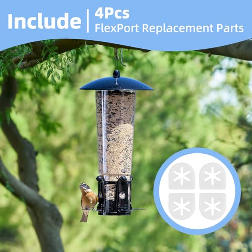 4 Pack Bird Feeder Replacement Parts for Perky Pet 334-1SR Bird Feeder | Outdoor bird feeder accessories for Squirrel-Be-Gone Max, FlexPort Hummingbird Feeder Accessories