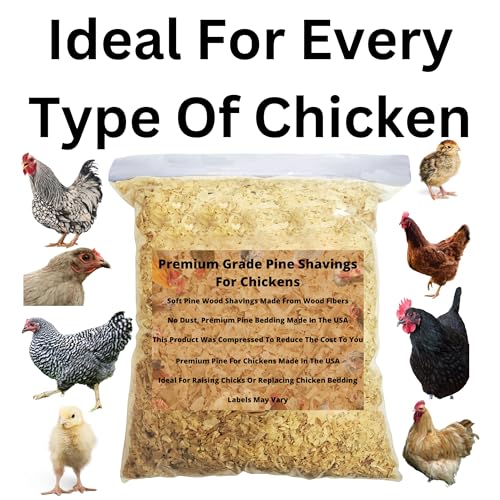 Premium Pine Bedding | Dust Free, Soft Shavings | All Natural | Chicken Coops | Animal Bedding | Small Animals | Odor Control (8 Quart) - size: 8 Quart