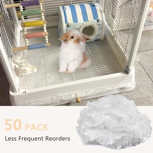 Disposable Bird Cage Liners, Clear Plastic 50 Pcs Birdcage Tray Liner Bags 26" x 18", Bird Cage Accessories Universal Film for Parakeets, Parrots, Finches, Canaries, Cockatiels - size: 26" x 18"