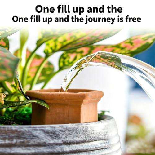 6 Pack Large Terracotta Plant Watering Spikes, Automatic Plant Waterer | Automatic Plant Waterer Outdoor&Indoor Use, Vacation Clay Watering Devices System, Slow Release Self Watering Planter Insert - color: Classic Triangles Set (Pack of 6)