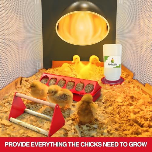 Chicken Brooder Box Starter Kit, 10.6 ft³ Indoor Brooder for Chicks, Ducklings & Quail, Stainless Steel Frame, Waterproof Oxford, 75W Heat Lamp, Feeder, Waterer & Perch, 47.2"x19.7"x19.7" - color: Set2-Grey