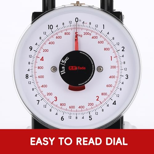 Tada 11lb Analog Kitchen Mechanical Food Scale Weighing Dial Scale with Bowl