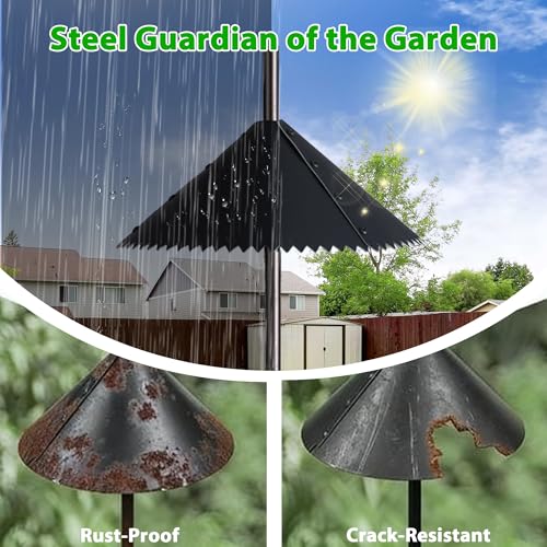 94-Inch Bird Feeding Station Kit, 6-Hook Pole with Squirrel Baffle | Bird Bath Bowl, Mesh Seed Tray, Freestanding 5-Prong Base, Removable Parts, Easy Assembly, for Patio, Lawn and Garden - size: 94 Inches with Squirrel Baffle