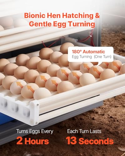 VEVOR 400 Egg Incubator, Poultry Incubator Cabinet with Automatic Eggs Turning, Temperature & Humidity Control, Heating & Cooling Egg Hatcher, Commercial Incubators for Hatching Chicks Ducks Goose - size: 400 Eggs