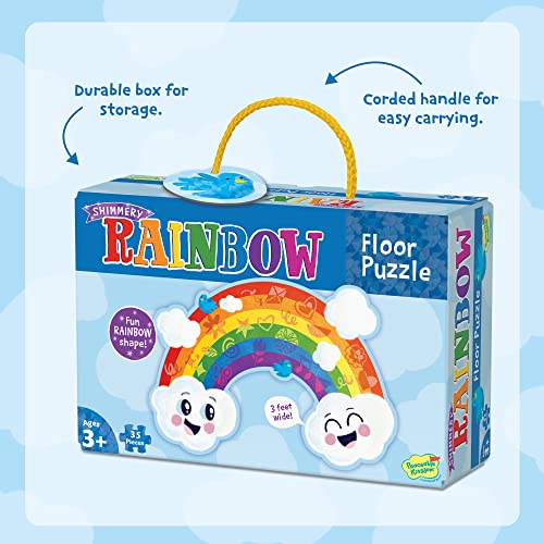 Peaceable Kingdom Jumbo Rainbow Floor Puzzle 35 Pieces | A 35-piece floor puzzle that builds focus and patience. Ages 3+. - style: Rainbow