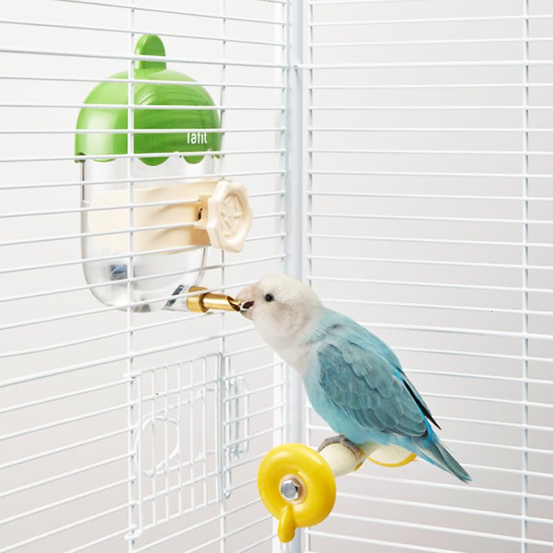Leak-Proof & Chew-Proof Hanging Water Dispenser No Drip for Birds, Chinchillas, Guinea Pigs, Ferrets, Rats, Rabbits, Bunnies, Parrots, Squirrels, and Other Small Animals - Green, 12oz - color: Green, size: 12.2 fl oz