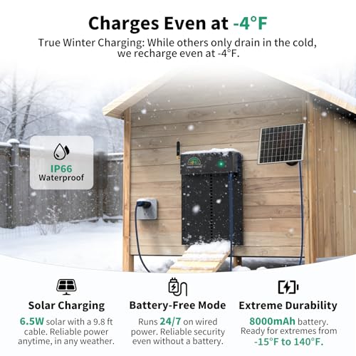 Smart Automatic Chicken Coop Door Solar Powered, WiFi App-Controlled, Door Status Display, 8000mAh Battery, Notifications, Sunrise Sunset Timer, Anti-Pinch Protection, Predator Proof Aluminum Alloy