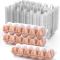 48 Pack Plastic Egg Cartons Cheap Bulk 12 Count, Clear Egg Trays 2x6 Grids | Bulk Egg Carton Fits Small to M Chicken Eggs, Reusable Egg Holder/Container for Family, Chicken Farm and Markets - size: 48P2×6