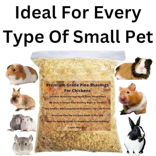 Premium Pine Bedding | Dust Free, Soft Shavings | All Natural | Chicken Coops | Animal Bedding | Small Animals | Odor Control (8 Quart) - size: 8 Quart