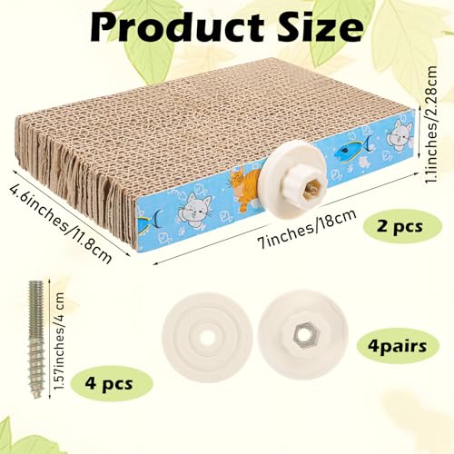 COMNICO 2 PCS Bird Chew Toy Parrot Cage Perch Cardboard Platform Size M | Bird Paw Grinding Stand, for Cage Birds, Resting Platform Stand, Parrot Playground, Exercise Toys, Parakeets - size: M