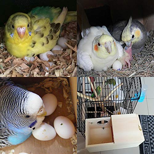 YJJKJ Wood Parakeet Nest Box Pet Bird House Parrot Breeding Mating Box Bird Cage Box for Lovebirds Cockatiel Parrotlets Budgerigar Parakeet (M) - size: Medium