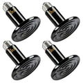 HealSmart 100W Reptile Heat Lamp Ceramic Heat Emitter, No Light Emitting Heat Bulbs, Suitable for Snake/Lizard/Spider, Plant Growth and Incubating Chicken, 4-Pack - size: 100W, style: 4 Pack