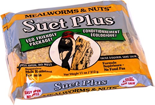 Wildlife Sciences Mealworms & Nuts Suet Cakes, 11 oz., 12 Pack