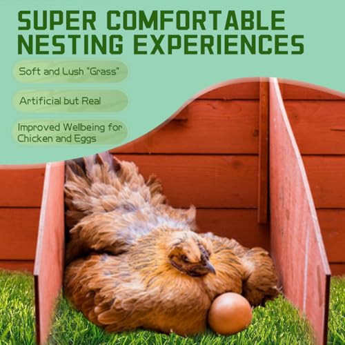 Nesting Pads for Chicken Coop, Nesting Box Pads 6PCS 12"×12"×1.2" Nesting Box Pads for Chickens, Nesting Pads for Laying Eggs, Reusable Nesting Pads for Chicken Coop/Chicken Nesting Box