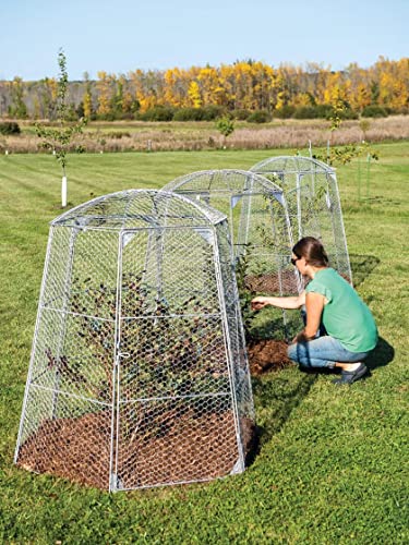 Gardener's Supply Company Chicken Wire Super Dome Plant Protector | Durable Weatherproof Low Carbon Steel Hinged Doors for Easy Access | 45" (Side to Side) 51.5" Height