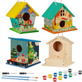 Liliful 4 Pack Bird House Kits for Kids, Wooden DIY Birdhouse Kit to Build and Paint, Birdhouse Craft Kit, Classroom Arts and Crafts Gift for Kids Ages 4-8 8-12 Boys Girls (Seasonal Style) - color: Seasonal Style