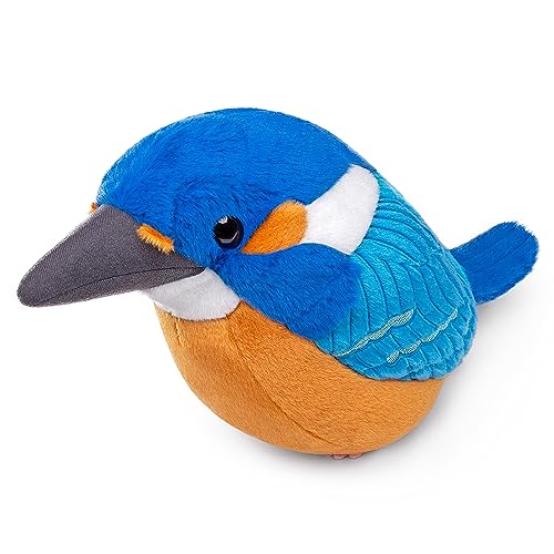 Kingfisher Plush Toy - Realistic Kingfisher Stuffed Animals 10inch, Cute Little Bird Raven Plush as Gift for Your Friends - style: Kingfisher