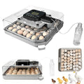 Series IV - 48 Egg Professional Incubator for Breeders, Automatic Sensor-Based Precise Humidity & Temp Control, Adjustable Spacing, Auto Turn & Auto Stop, Preset Incubation Days, Chick Separator - size: 48-Egg Gray