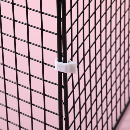52 Pcs Wire Cage Clips Detachable Pet Cage Door Clip Cat Cages Door Latch Buckle Snap on Plastic Lock Snap Cat Fence White Rabbit Cages Connector Clamp for DIY Assembly Kitten Puppy Chicken Dog