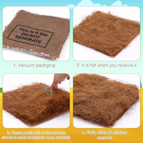 Teenyyou Plastic Chicken Nesting Box with 3 Nesting Pads and 4 Wooden Fake Egg for Laying Eggs Plastic Hen Nest Box Chicken Coop Laying Boxes for Hen Duck Poultry