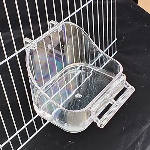 YJJKJ Pet Bird Bath Box, Bird Caged Parrot Bathing Tub, Bird Cage Accessory Bathing Tub Bath for Small Brids Parakeet Canary Budgerigar Lovebirds (Random Color) - color: Random Color