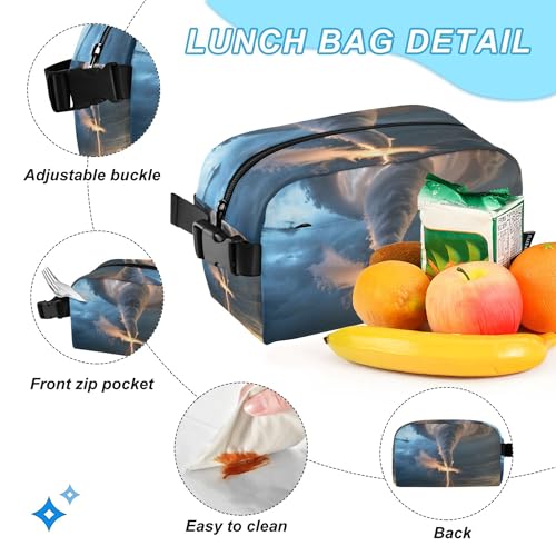 Grey Lightning Tornado Backpack with Lunch Bag, School Travel Backpack for Teens Boys Girls Backpacks Set - color: Grey