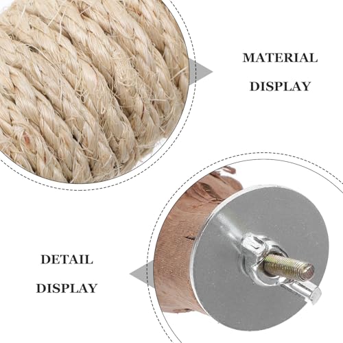 Angoily Bird Perch Stand Set, 5Pcs Natural Wood Bird Perches with Rope | Cage Perch Branch Stand for Climbing Standing Play and Nail Grinding for Parrots