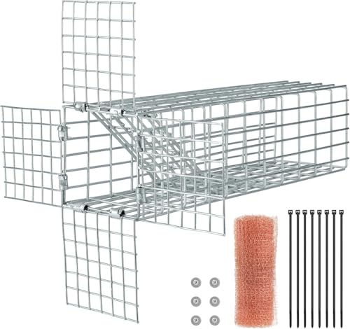 One Way Squirrel Door Excluder, Humane Squirrels, Chipmunks Contactless Excluder, for Outdoor Spaces Like Attics, Chimneys - Includes Full Installation Kit