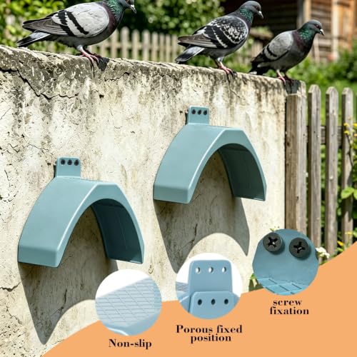 10-Pack Plastic Dove Rest Stand, Race Pigeon Dwell Perch Roost Holder with Screws (Grey, 10-Pack Stand Bundle) - color: Grey