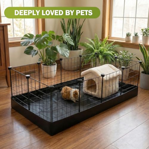 DZWLKJ Guinea Pig Cage Liner,Tarp Bottom Waterproof and Washable Base,Elastic Cord, Also for Rabbits, Bunny, Chinchesillas, Hedgehog, Ferrets and Other Small Animals(24x48 inches)