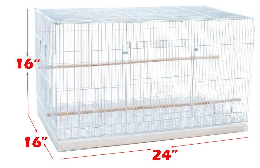 Lot of 6 Breeding Bird Carrier Cage for Parakeet Canary Finch Loverbird (White)
