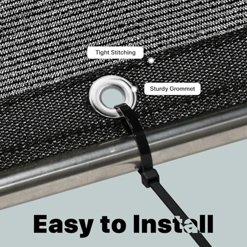 Amgo 6' x 14' Black Dog Kennel Shade Cover, 90% UV Block Shade Cloth, Mesh Tarp with Grommets for Dog Playpen, Dog Pen, Dog Run, Dog Crate, Fence Privacy Screen (We Make Custom Size) - color: Black, size: 0 6' x 1 4' Standard Size
