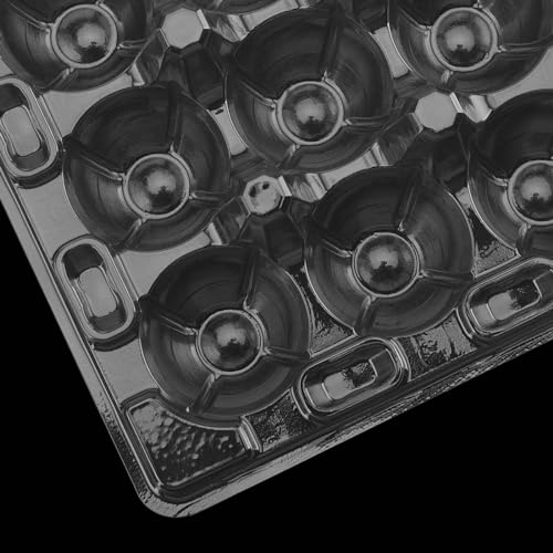 JAPCHET 150 Pack 18 Grid Quail Egg Cartons, Reusable Quail Egg Cartons Cheap Bulk, Stackable Plastic Quail Egg Container for Quail Eggs - size: 150 Pack 18 Grid