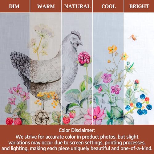 Maison d' Hermine Kitchen Towels Set of 3 Reusable 100% Cotton 27.50" x 20" | Cloth Tea Dish Towels Absorbent with Hanging Loop for Kitchen Dining Party Wedding Hotel Home Spring Summer - Printemps - color: 044 - Printemps