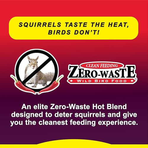Wild Delight Advanced Formula Squirrel Away Zero Waste Wild Bird Food 5 lb | No fillers, premium ingredients, real chili peppers, zero-waste formula, wild bird feed for songbirds, deters squirrels - size: 5 Pound (Pack of 1), style: Squirrel Away 5lb