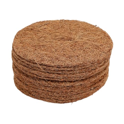 Haofy 5.91x5.91inch Bird Cage Liner 10 Pack Coconut Coir Fiber (15CM Thick) | Pigeon Breeding Pad for Parakeet Chicken Hatching Box Liner for Eggs and Small Pets Bird Nesting Mat