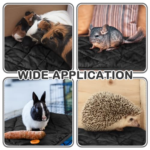 4 Pack Self Heating Cat Pad Self Warming Dog Mat Reflects Body Heat Extra Warm Thermal Pet Pad Washable Dog Cat Bed Crate Bed Mat Blanket(Black,16 x 20 Inch) - color: Black, size: 16 x 20 Inch