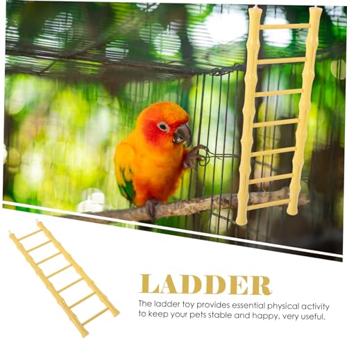 Toyvian Hamster Ladder, Hanging Bird Ladder Cage Accessory | Wooden Climbing Step For Small Birds And Hamsters For Cage Exercise And Habitat Decoration