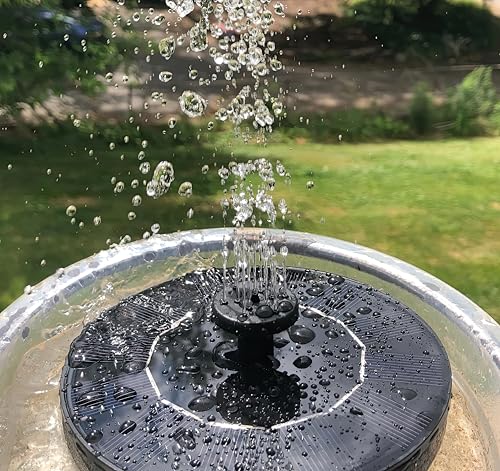 Solar Fountain, Solatec Solar Powered Bird Bath Fountain Pump 1.3W Solar Panel Kit Water Pump,Outdoor Watering Submersible Pump for Pond, Pool, Garden, Fish Tank, Aquarium