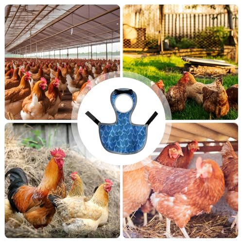 Chicken Saddle for Hens, Adjustable Strap & Easy Put On, Chicken Apron Hens Back Protector, Hen Vest, Safe Guard from Rooster Damage and Flock Pecking